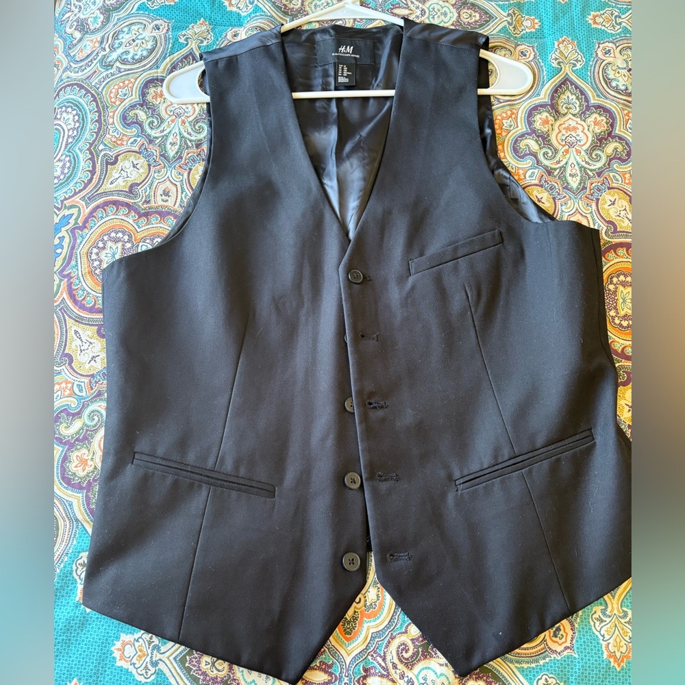 Black Slim Fit Vest